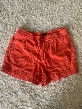 J. Crew Bright Coral Drawstring Shorts